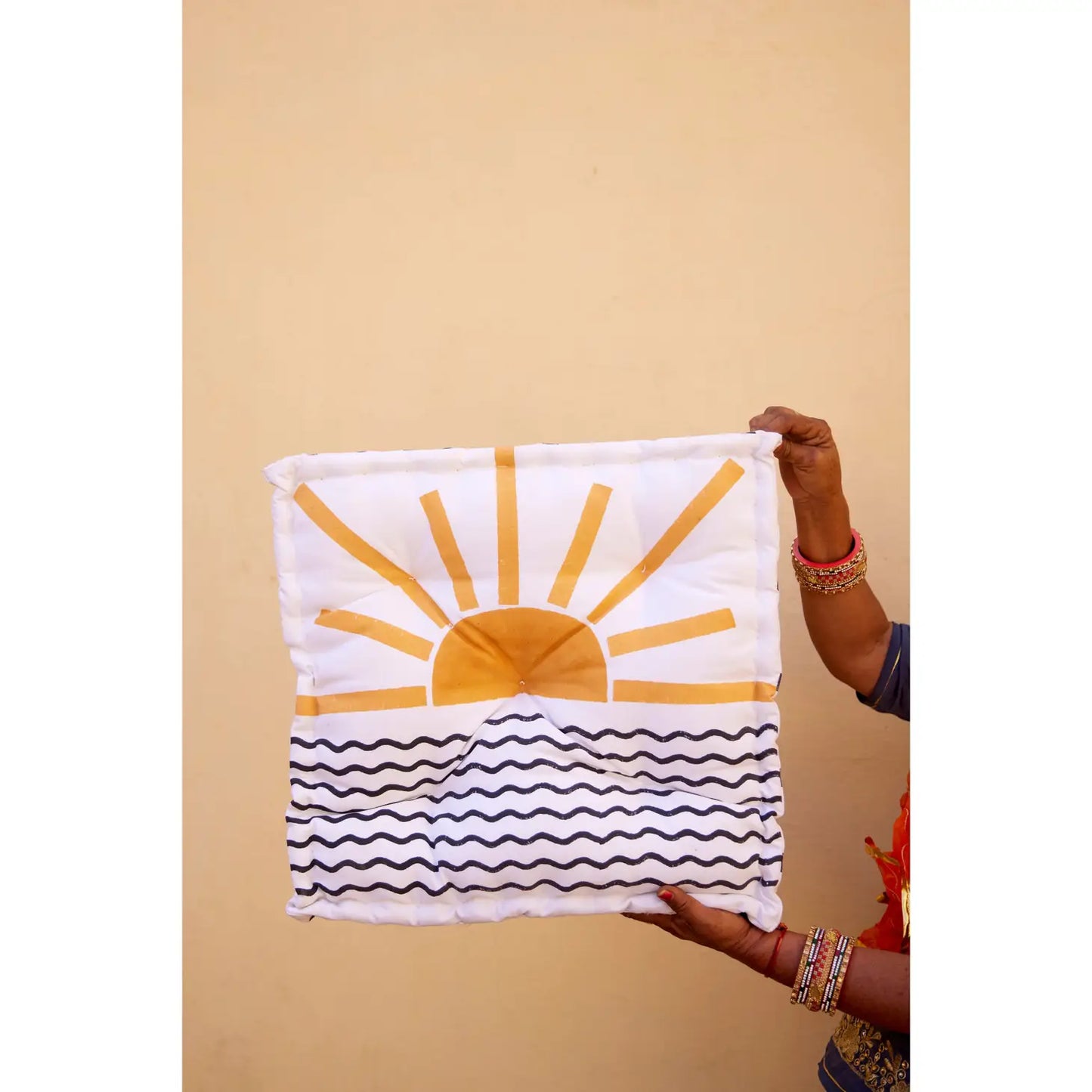 Rising Sun Floor Cushion | Meditation Pillow