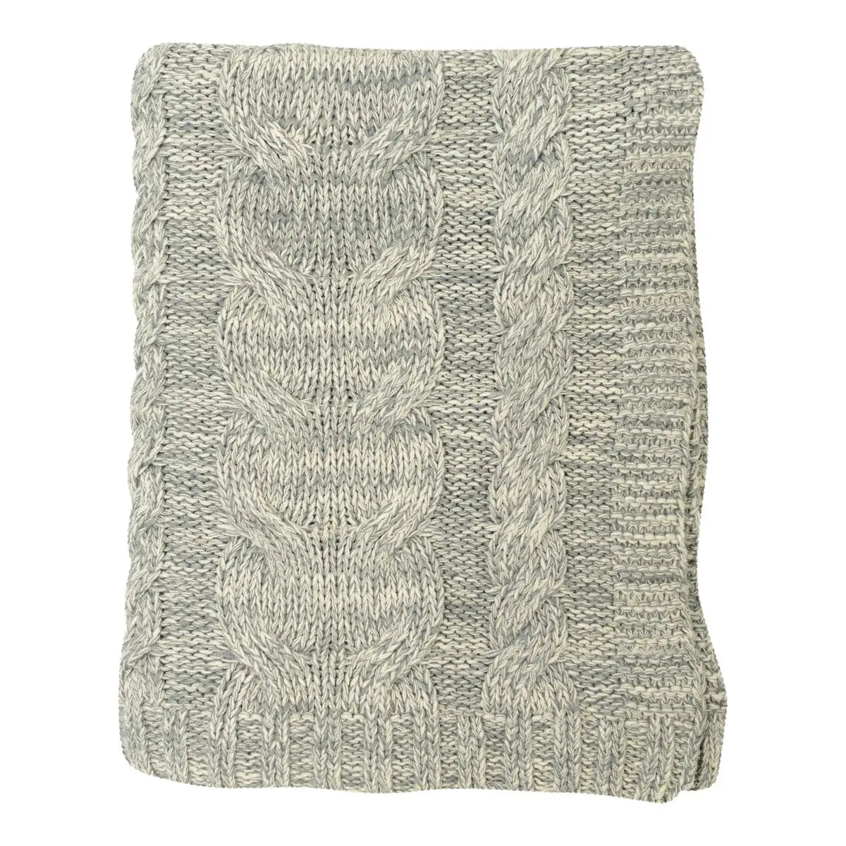 Chunky Knitted Sustainable Cotton Throw Blanket