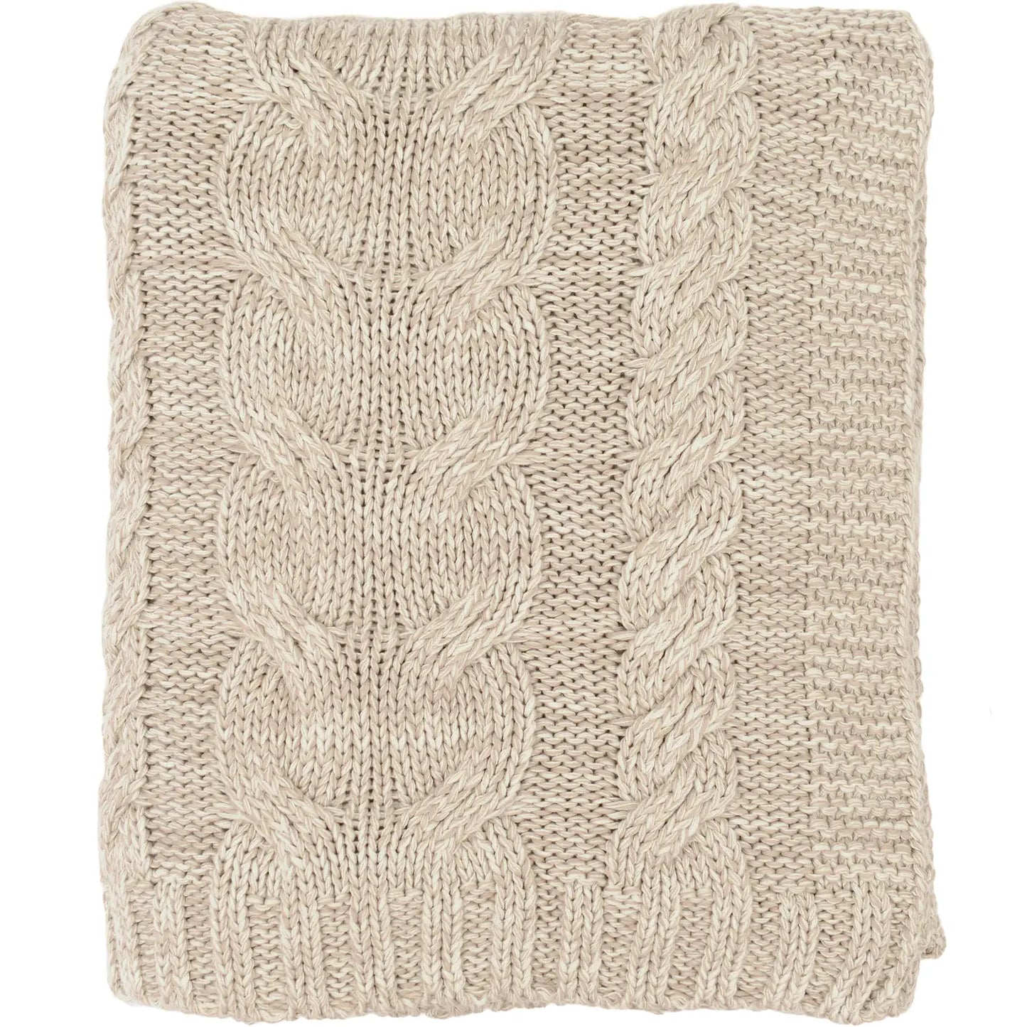 Chunky Knitted Sustainable Cotton Throw Blanket